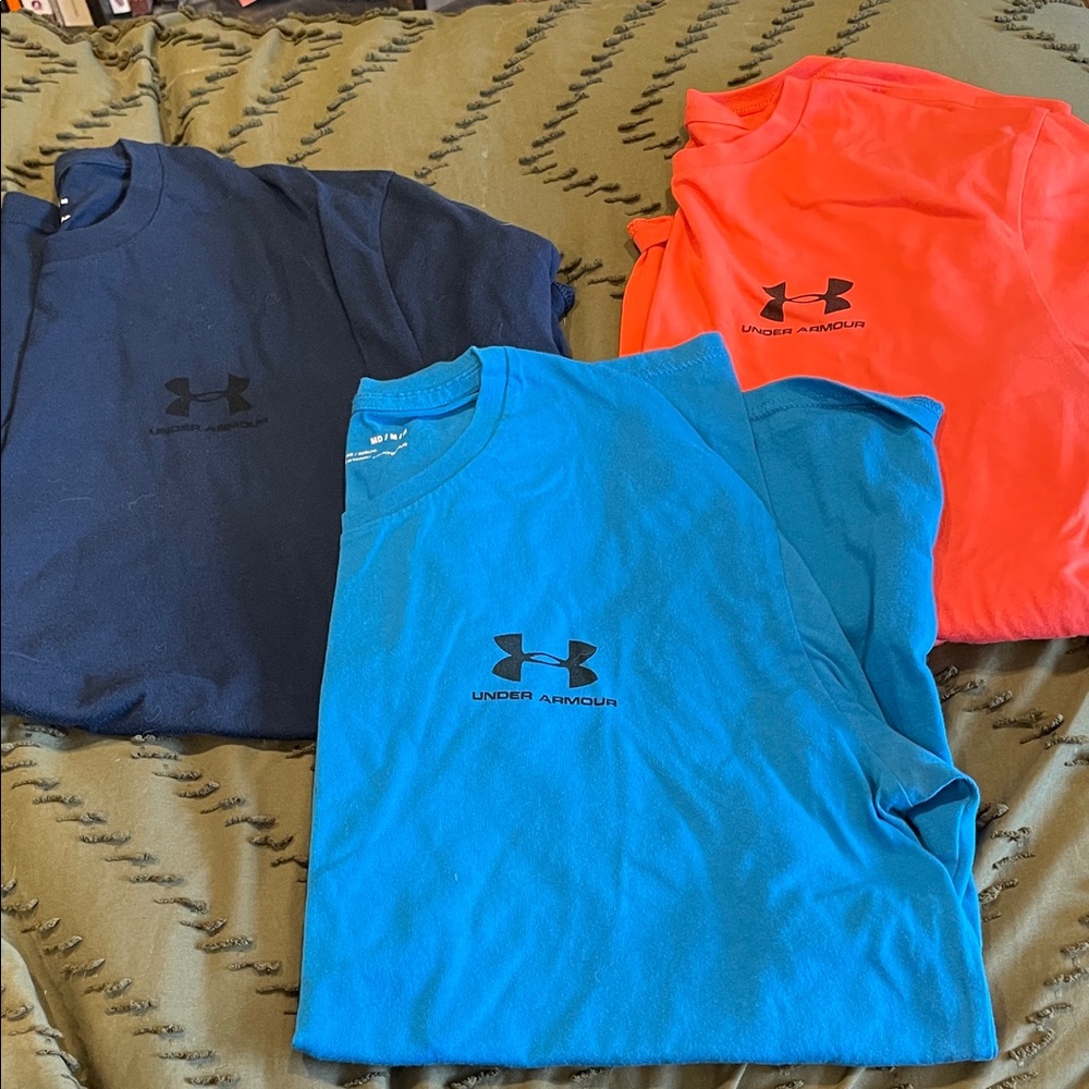 Under Armour Men's Short Sleeve Tees - Navy, Orange, Blue